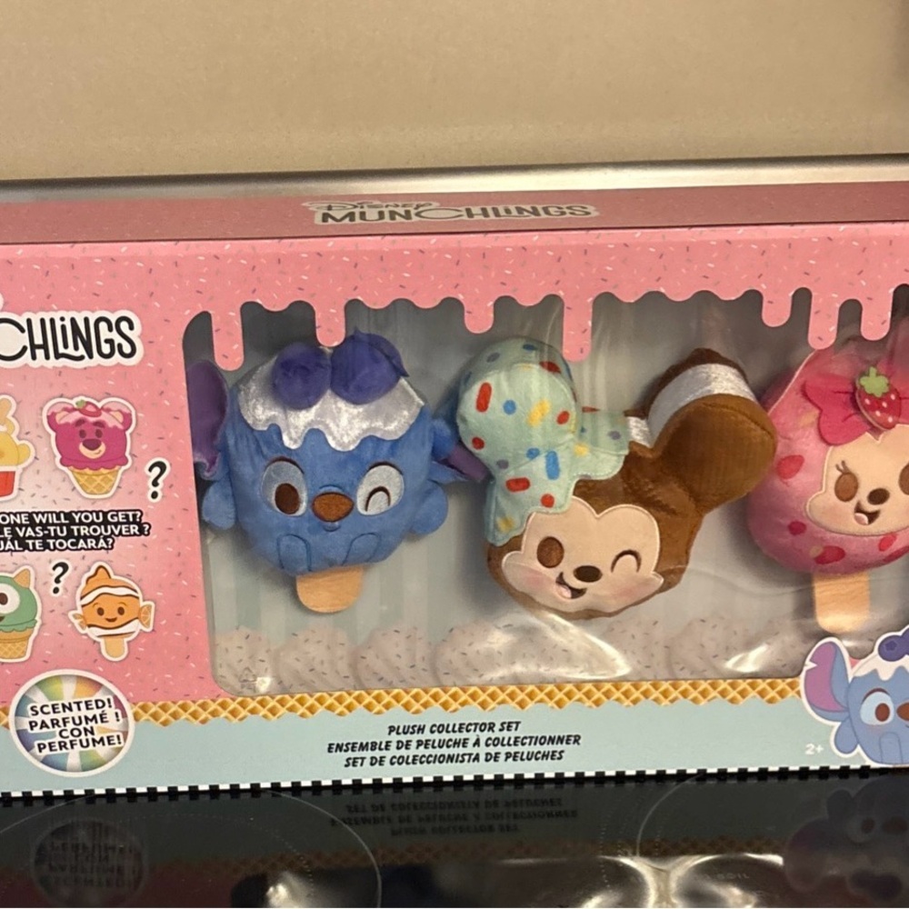 Disney Munchlings Mickey, Minnie, Stitch & Mystery 6-Inch Plush 4-Pack New Box